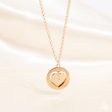 Load image into Gallery viewer, Heart Full of Faith - Gold Necklace - Paparazzi Accessories