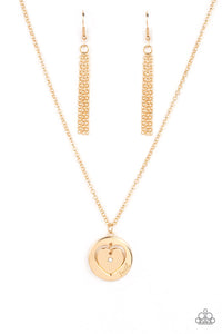 Heart Full of Faith - Gold Necklace - Paparazzi Accessories