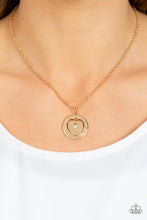 Load image into Gallery viewer, Heart Full of Faith - Gold Necklace - Paparazzi Accessories