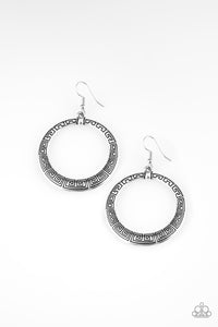 Mayan Mantra - Silver Earrings - Paparazzi Accessories