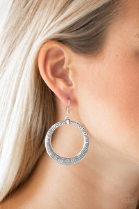 Mayan Mantra - Silver Earrings - Paparazzi Accessories