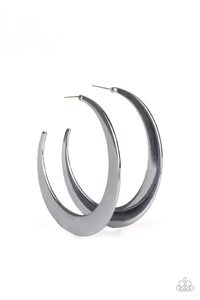 Moon Beam - Black Earrings - Paparazzi Accessories