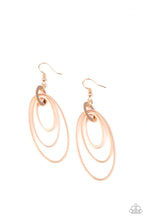 Load image into Gallery viewer, Shimmer Surge - Rose Gold Earrings - Paparazzi Accessories