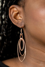 Load image into Gallery viewer, Shimmer Surge - Rose Gold Earrings - Paparazzi Accessories