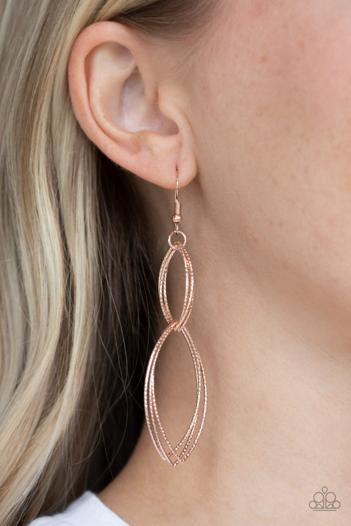 Endless Echo - Rose Gold Earrings - Paparazzi Accessories