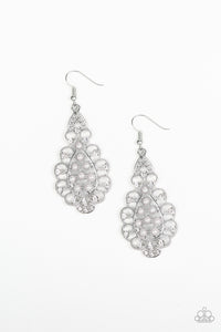 Sprinkle On The Sparkle - White Earrings - Paparazzi Accessories - Natalie's Trendy Treasures