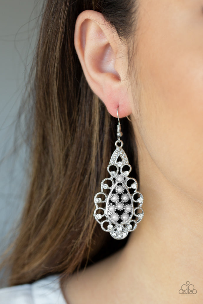 Sprinkle On The Sparkle - White Earrings - Paparazzi Accessories - Natalie's Trendy Treasures