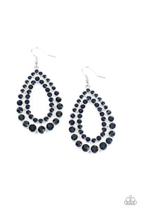 Glacial Glaze - Blue Earrings - Paparazzi Accessories