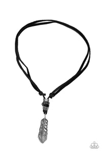 That QUILL Be The Day - Black Urban Necklace - Paparazzi Accessories